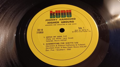 JOHNNY HAMMOND - HIGHER GROUND ORIG 1974 KUDU KU-16 VAN GELDER EX/NM LP