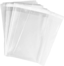 100 Pack Clear Resealable Cellophane Bags for 8x10 Prints, Food Safe, BOPP