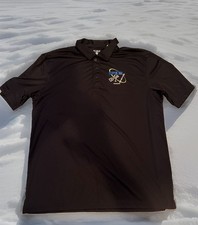 Rare SpaceX GPS III First Of Many! Logo Clique Polo Shirt XL Black Space Vintage