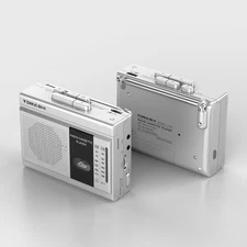 Cassette Player Tape Recorder FM AM Radio with Built-In Speaker,Microphone F-315