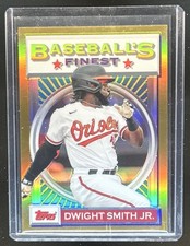 2020 Topps Finest Flashbacks Dwight Smith Jr. Refractor Gold #/50 Orioles