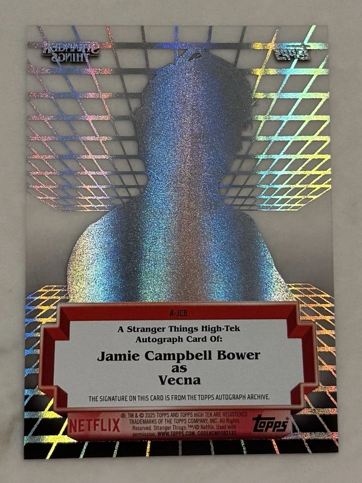 Jamie Campbell Bower as Vecna Auto 2025 Topps High Tek Stranger Things #A-JCB SP - Image 2 of 2