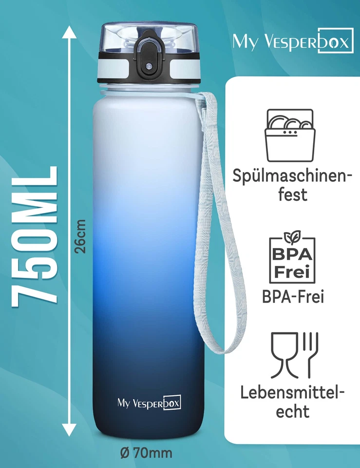 My Vesperbox - Minny - Kinder Trinkflasche 750ml – Auslaufsicher & BPA-frei - Bild 3 von 4