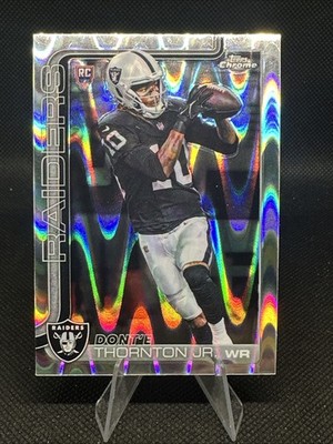 2025 Topps Chrome Dont'e Thornton Jr. Raywave Rookie #385 Las Vegas Raiders