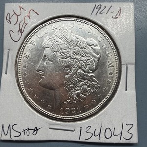 1921-D Uncirculated Morgan Silver Dollar #2337