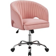 Home Office Desk Chair Velvet Computer Chair Accent Armchair with Thick Cushion