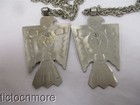 VINTAGE BELL TRADING NICKEL SILVER STAMPWORK THUNDERBIRD TWIN PENDANT NECKLACES — photo 4