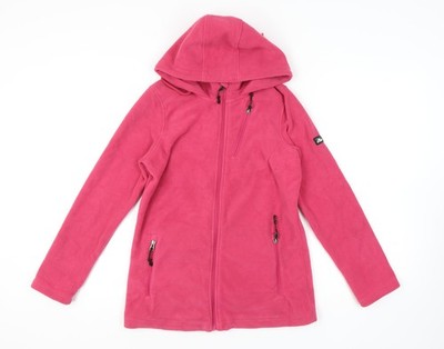 Crane Damen rosa Fleecejacke mit Kapuze Größe 8