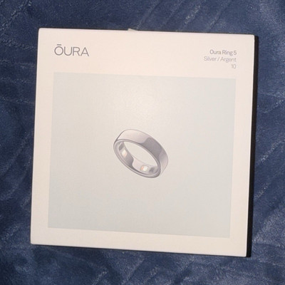 ŌURA oura ring gen 5 silver size 10 - brand new!