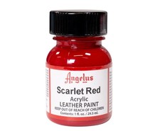 Angelus Scarlet Red Acrylic Leather Paint 1 Fl Oz Brilliant Flexible Finish