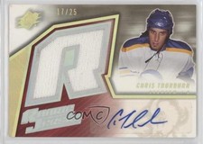 2005-06 SPx Rookie Jersey Spectrum 17/25 Chris Thorburn #222 Rookie Auto RC 2o7
