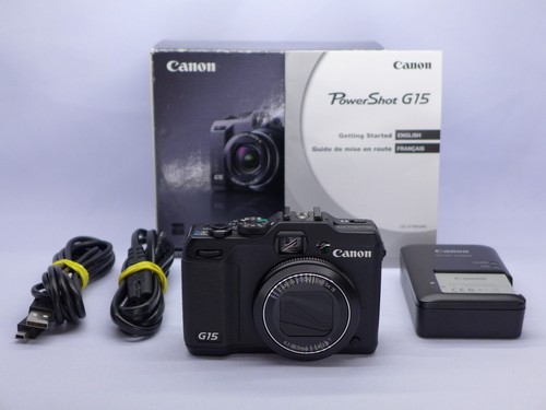 Canon PowerShot G15 12.1MP Digital Camera - Black