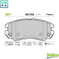 BRAKE PAD SET DISC BRAKE 301744 FOR HYUNDAI EMBERA/V JM SONATA/IV/Mk/III NF 1.8L