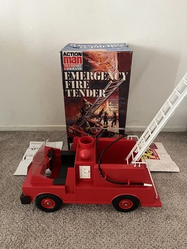 Vintage 1960s GI Joe Action Man Fire Truck  Palitoy Emergency Fire Tender Boxed