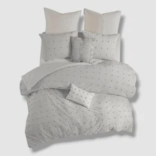 Urban Habitat Gray Brooklyn Jacquard 7-Piece Comforter Set, Full/Queen