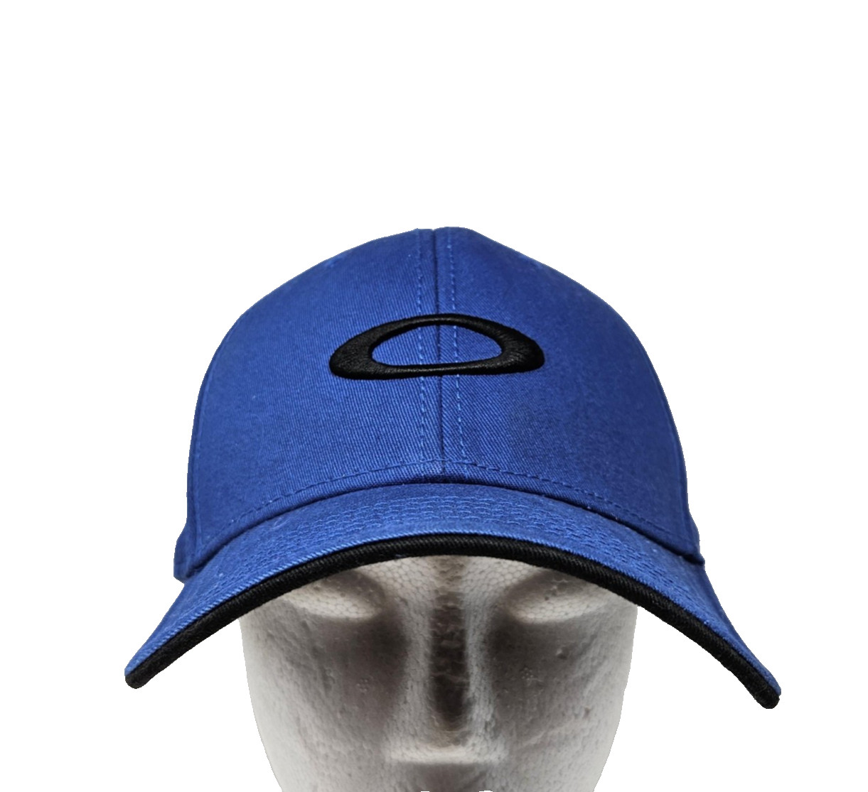 Oakley Hat Cap Snap Back Blue Black Ellipse Logo Mens Embroidered Baseball