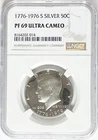 1976 S 50c Kennedy Half Dollar NGC PF69 Ultra Cameo Proof Silver Bicentennial