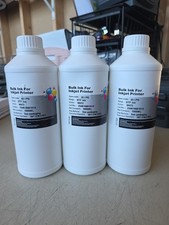 Lot of 3 - 1000ml White Refill Ink HP Canon Epson Lexmark Dell Brother Printer
