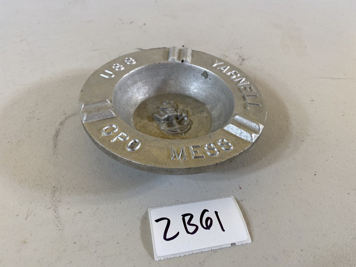 コレクション 1958's USAirForceAcademy zippo& ashtray rare USN United States Navy USS CPO MESS Yarnell metal ashtray
