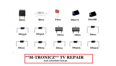 SANYO  FW40D36F   (SERIAL ME2)   POWER SUPPLY   BA5G27G0201 1  REPAIR KIT