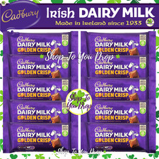 10 IRISH CADBURY GOLDEN CRISP 54g BARS✨FREE POSTAGE✨BB 07/26✨£21.45✨CHEAPEST✨☘️✨