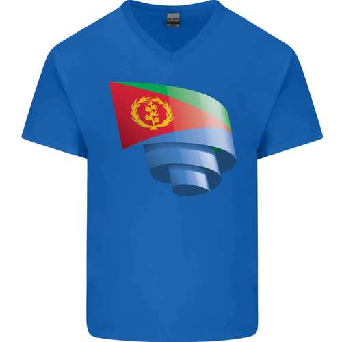 Rizado Eritrea Bandera Día Fútbol Hombre Cuello En V Camiseta Algodón - Imagen 27 de 43