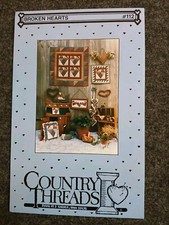 BROKEN HEARTS # 112 Country Threads Quilt Patterns Tendall / Tesene 1986 VTG UC