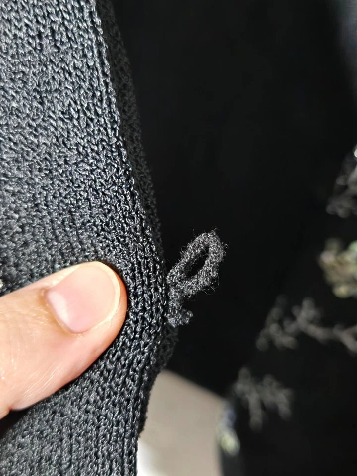 Cárdigan JH Collectibles para mujer floral con cuentas lentejuelas frente abierto talla grande 3X Foto 3 de 4