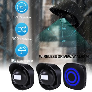 Wireless Driveway Alarm Outdoor Home Security Doorbell Motion Sensor Detector US