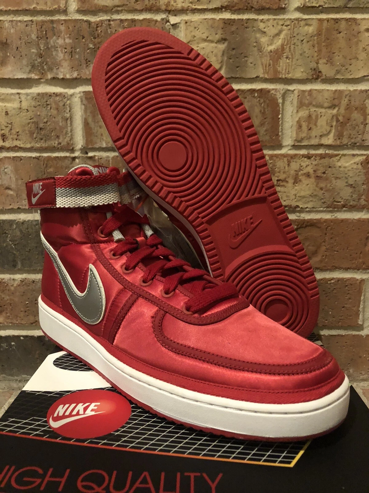Neuf Nike Vandal High Supreme Metallic Red 2018 Pack Satin Air AH8652 600 Dunk