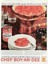 Chef Boy Ar Dee ad beef ravioli Vintage May 1962 original advertisement