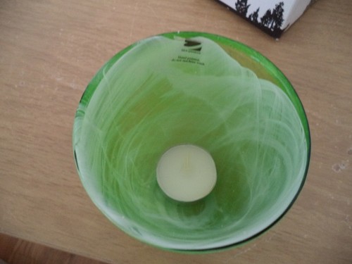 KOSTA SWEDEN SeaGlassware Candy Tea Light Holder, GREEN ITEM SHOWN - Picture 5 of 7