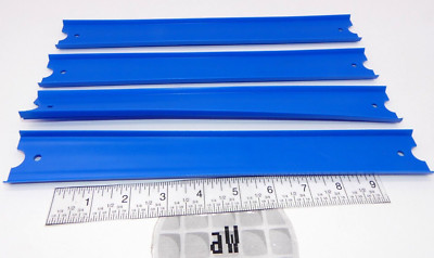 Hot Wheels Track Builder System Replacement Lot 4 Blue Track Parts Only