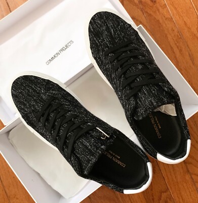 $405 Common Projects Men's Achilles Retro Low Top Wool Sneakers Shoes Black 40