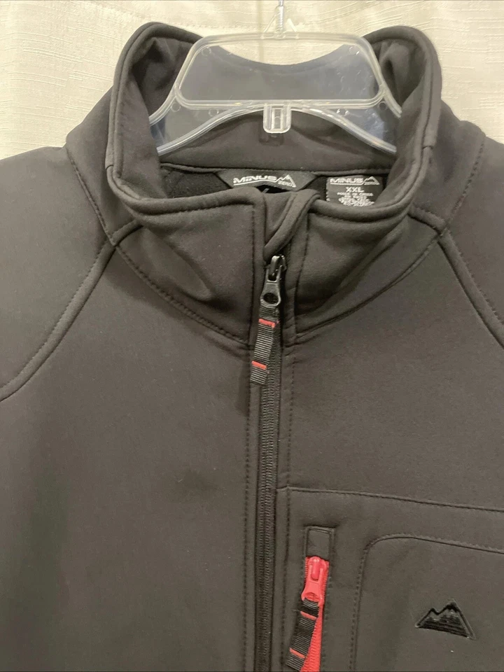 Chaqueta Minus Zero Para Hombre 2XL Cremallera Completa Cuello Simulado Suave Bolsillos Negros Usada en Excelente Condición Foto 2 de 4