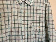 Nautica Shirt Mens XL Green Plaid Classic Fit Long Sleeve Button Up 100 Cotton
