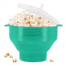 Microwave Silicone Popcorn Popper Maker Collapsible Bowl Hot Air Dishwasher Safe