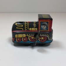Tin Wind Up Toy Train Locomotive 1501 Vintage Litho Made In Japan 2.25"