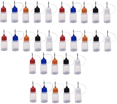 Nadelflasche Tropfer TIP Squeeze Bottle Liquid 30er Pack 5ml Mehrfarbig