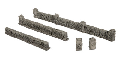 58281 Noch HO, Mauern aus Basalt, Detailgetreu, aus Hartschaum Länge ges.: 104 c