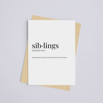 Siblings - Greeting Card/Wall Art Print  8 x 10 Wall Art Print