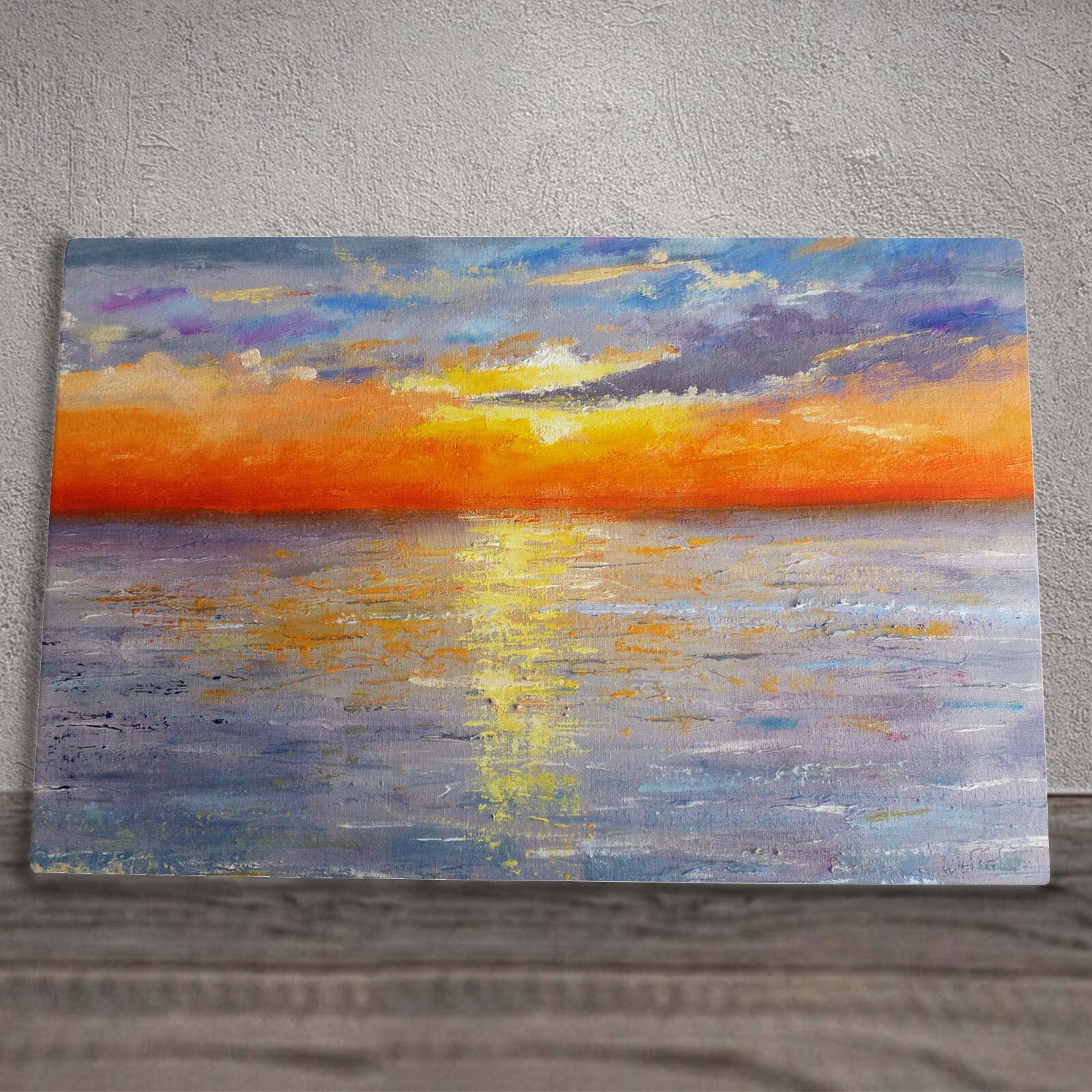Sunset Ceramic Tile Picture Plaque Sign Wall Art Nautical Esther Marshall 20x30