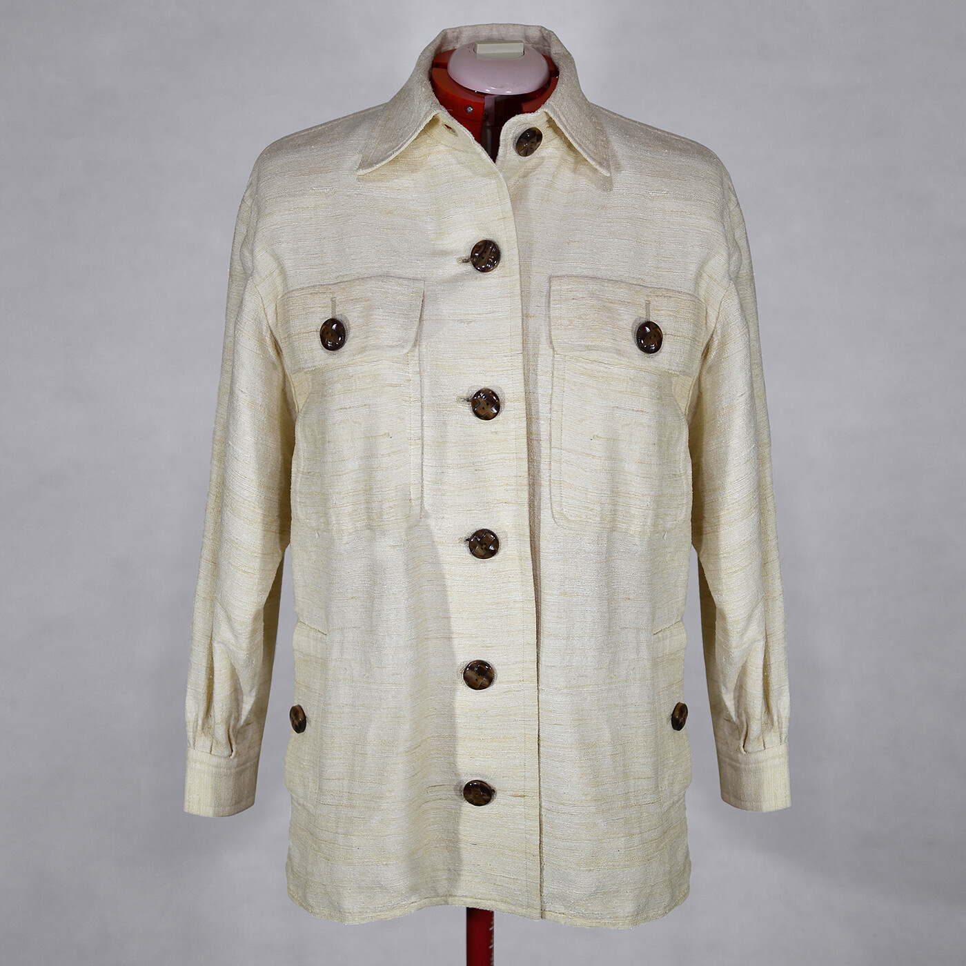 Giacca di seta beige YVES SAINT LAURENT taglia XXXL oversize