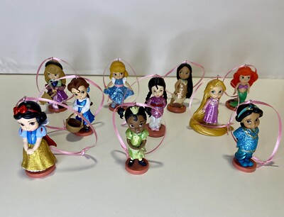 NEW! Disney Animators Collection Deluxe Princess Christmas Ornaments 10 Pc Set