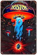 1977 BOSTON Band BOSTON UFO SPACESHIP Art Reproduction Metal sign 8 x 12