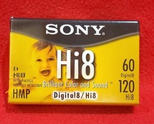 Sony Hi8 HMP Digital 8 Tape 60/120 Minute Blank Video Tape P6-120HMPL New SEALED