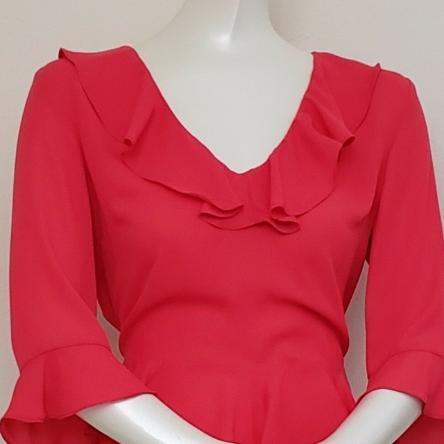 pink crepe blouse
