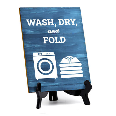 Signs ByLITA Wash, Dry, and Fold Table Sign with Acrylic Stand (6x8 )