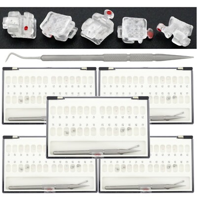 5 Kit Orthodontic Self Ligating Brackets Ceramic Ormco DAMON Clear Roth 022 345