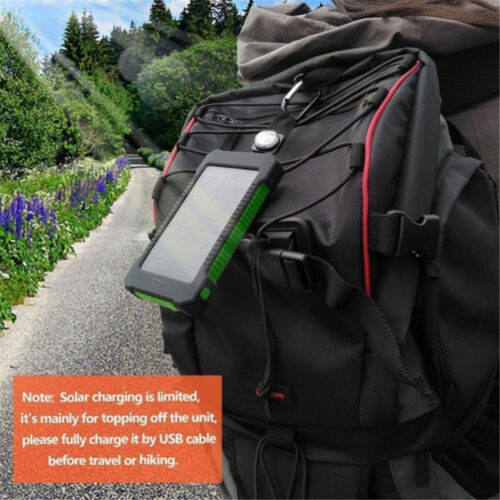 Waterproof Solar Power Bank Dual-USB Portable External Battery Charger 8000mah - Picture 11 of 14